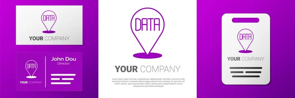 Logotype Data analysis icon isolated on white background. Business data analysis Stock Illustration