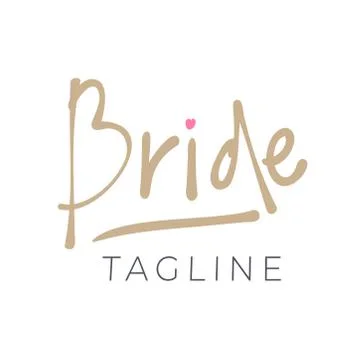 Logotype design about Bride concept. Stock Illustration