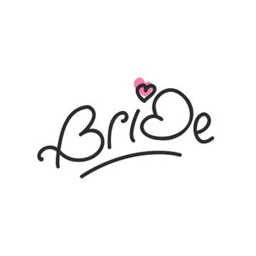 Logotype design about Bride concept. Stock Illustration