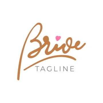 Logotype design about Bride concept. Stock Illustration