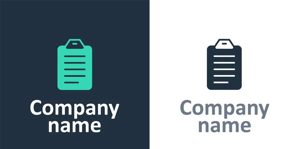 Logotype To do list or planning icon isolated on white background. Logo design Stock Illustration