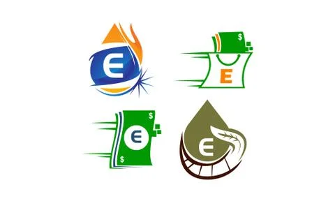 Logotype E Modern Template Set Stock-Illustration