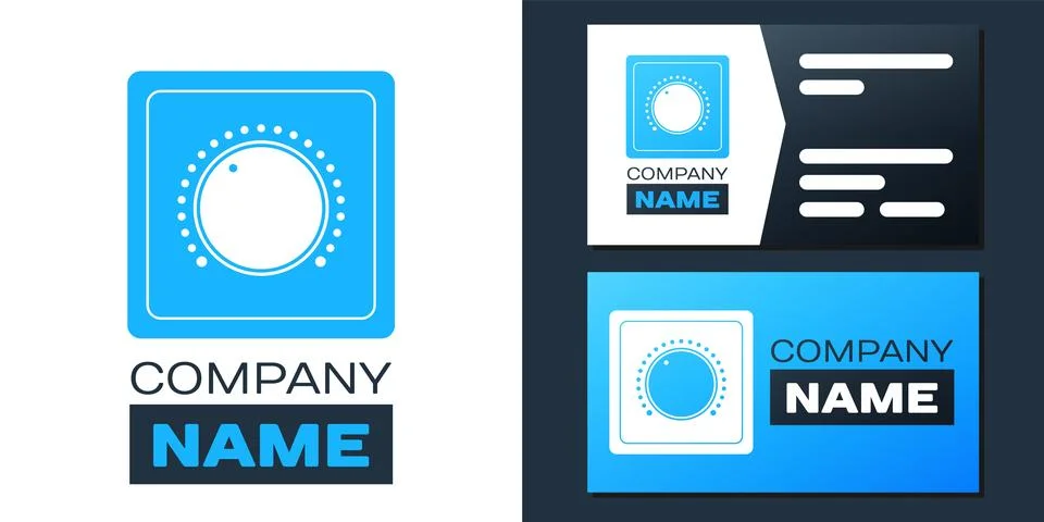 Logotype Electric light switch icon isolated on white background. On and Off Stock Illustration