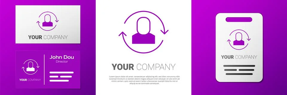 Logotype Exchange work icon isolated on white background. Information exchang 스톡 일러스트
