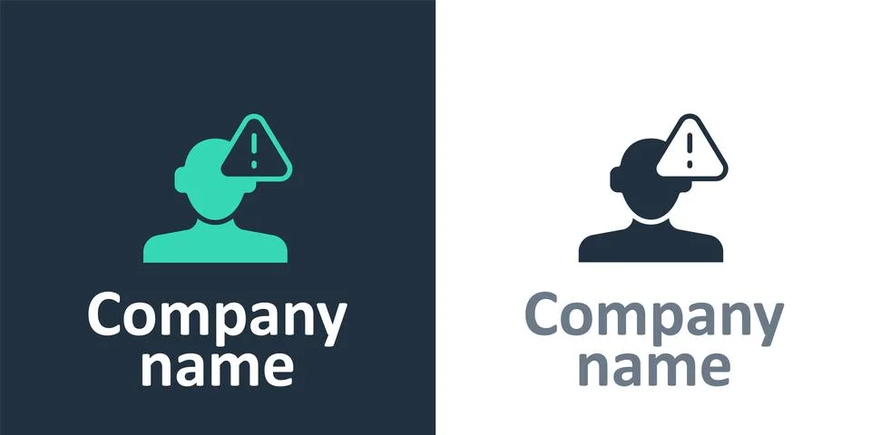 Logotype Finding a problem in psychology icon isolated on white background. L Illustrazione stock
