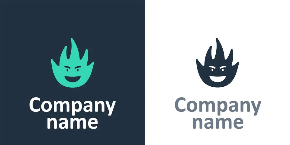 Logotype Fire flame icon isolated on white background. Logo design template Illustrazione stock