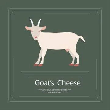 Logotype of goat&amp;#39;s cheese Stock Illustration