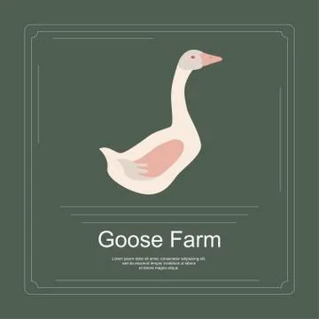 Logotype of goose farm Stock Illustration