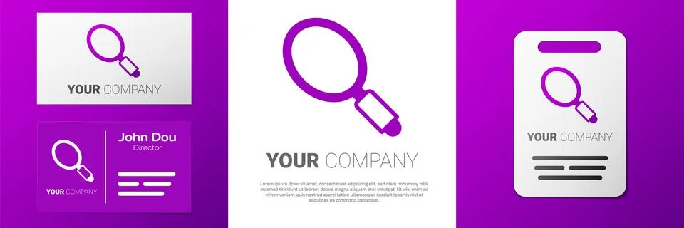Logotype Hand mirror icon isolated on white background. Logo design template  Stock Illustration