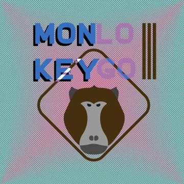 Logotype with head of monkey. Baboon. Aggressive logotype. Stock Illustration