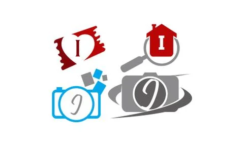 Logotype I Modern Template Set Illustrazione stock