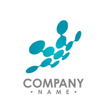 Logotype icon dna, molecule, atom, neuron. Vector template Logo for medicine, Illustrazione stock