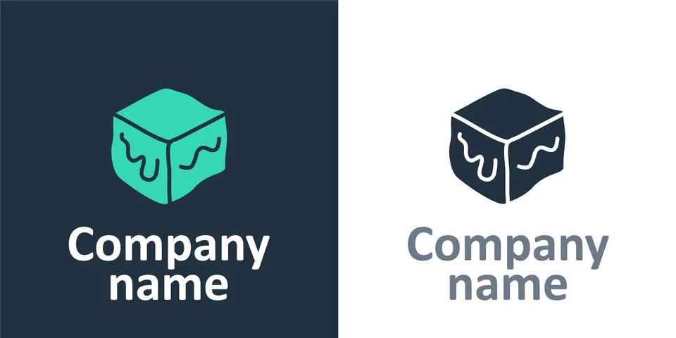 Logotype Isometric cube icon isolated on white background. Geometric cubes solid イラスト素材