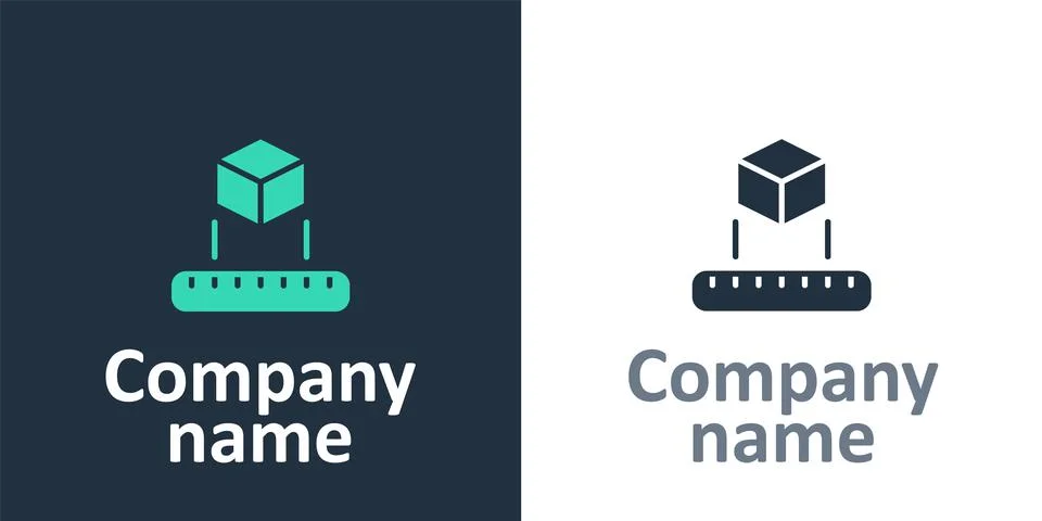 Logotype Isometric cube icon isolated on white background. Geometric cubes solid 스톡 일러스트