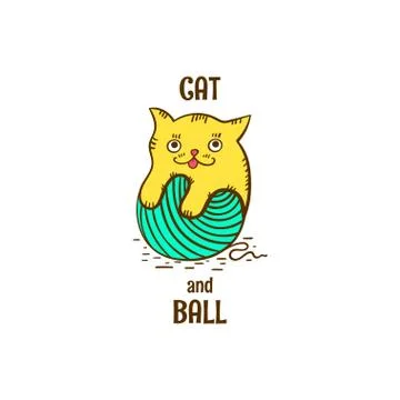 Logotype kitten Stock Illustration