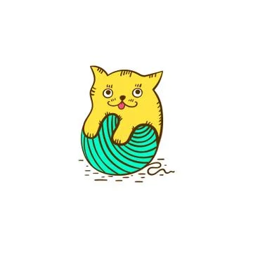 Logotype kitten Stock Illustration