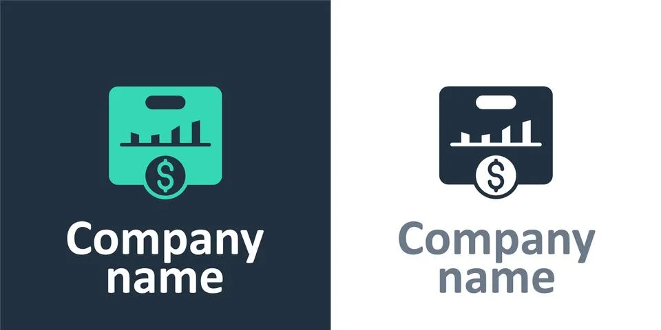 Logotype KPI - Key performance indicator icon isolated on white background. Logo Stock Illustration