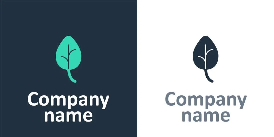 Logotype Leaf icon isolated Logotype background. Leaves sign. Fresh natural Stock Illustration