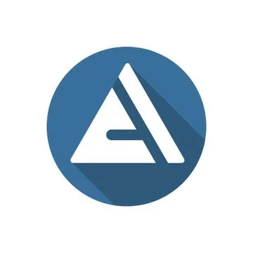 A logotype letter long shadow Stock Illustration