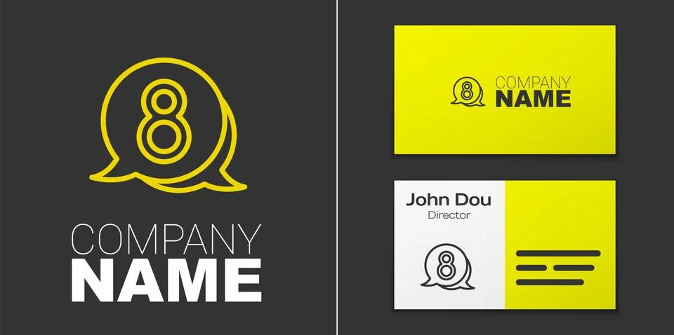 Logotype line 8 March in speech bubble icon isolated on grey background. In.. Stock Illustration