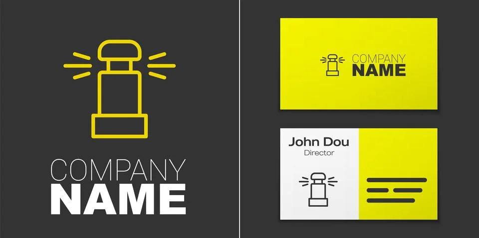 Logotype line Automatic irrigation sprinklers icon isolated on grey backgro.. Stock Illustration