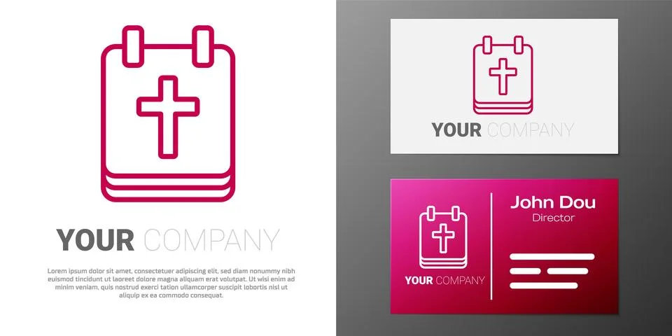 Logotype line Calendar with Easter icon isolated on white background. Sprin.. 스톡 일러스트