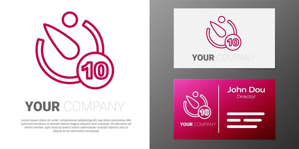 Logotype line Camera timer icon isolated on white background. Photo exposure Stock Illustration