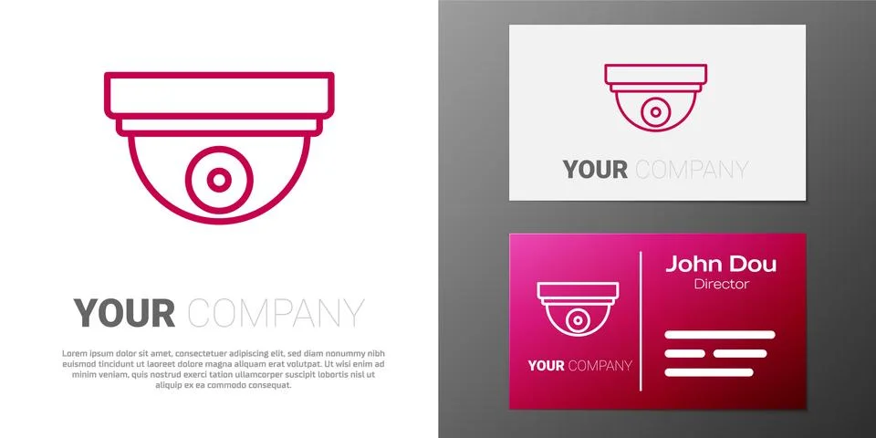Logotype line Motion sensor icon isolated on white background. Logo design Ilustração Stock