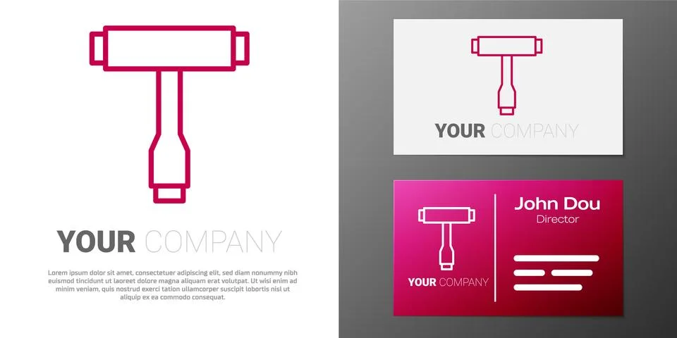 Logotype line Multi-Function All-In-One portable skate tool T-tool for Stock Illustration