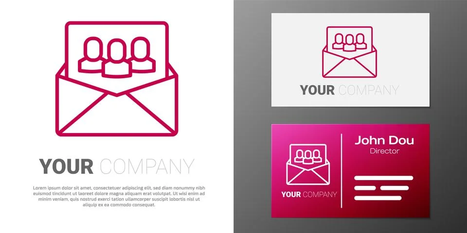 Logotype line Project team base icon isolated on white background. Business.. Stockillustratie