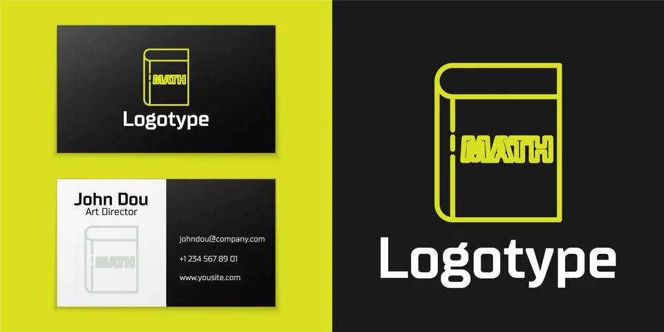Logotype line Triangle math icon isolated on black background. Logo design Illustrazione stock