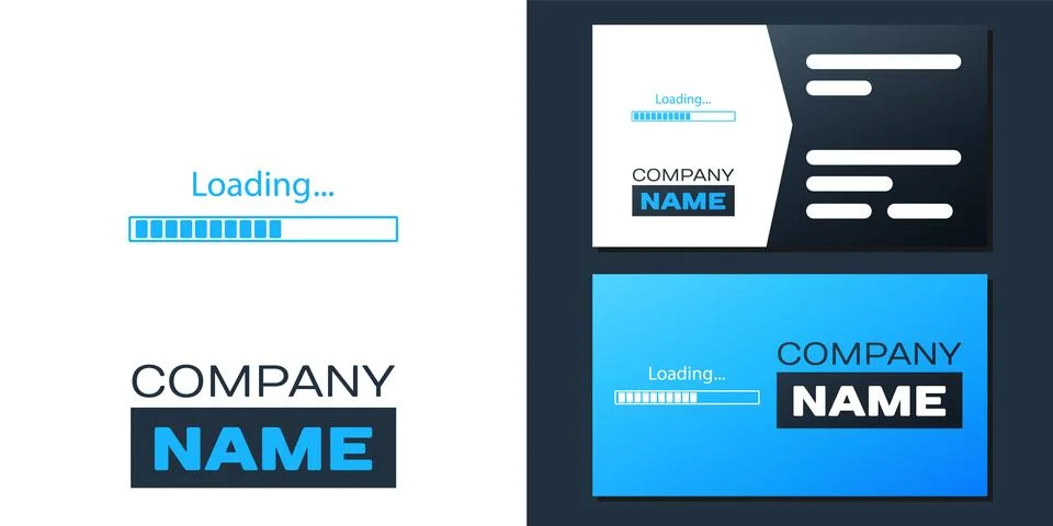 Logotype Loading icon isolated on white background. Progress bar icon. Logo Stock Illustration