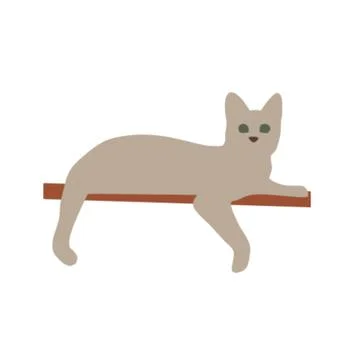 Logotype: "Lying cat" Stock Illustration