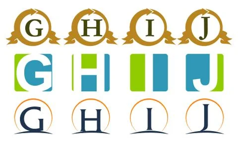 Logotype Modern Template Set Stock-Illustration