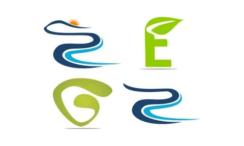 Logotype Modern Template Set Stock-Illustration