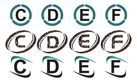 Logotype Modern Template Set Stock-Illustration