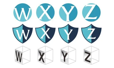 Logotype Modern Template Set Stock-Illustration