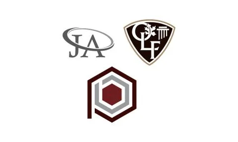 Logotype Modern Template Set Illustrazione stock