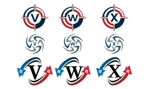 Logotype Modern Template Set Ilustración de archivo