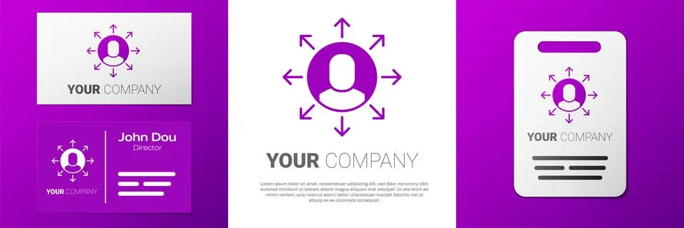 Logotype Multitasking manager working icon isolated on white background. Lo.. Stockillustratie