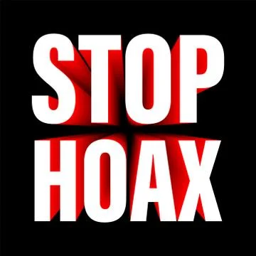 A logotype or typography about hoax Stock Illustration