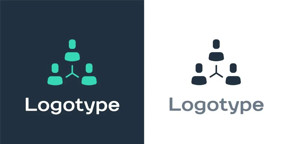 Logotype Project team base icon isolated on white background. Business analysis Stock Illustration