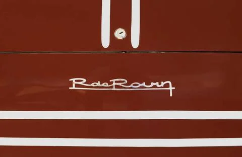 Logotype of the Rovin Type D4 by Robert de Rovin, 1953, France Logotype of... Stock Photos