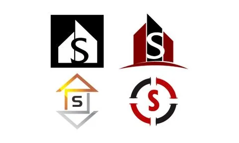 Logotype S Modern Template Set Ilustración de archivo