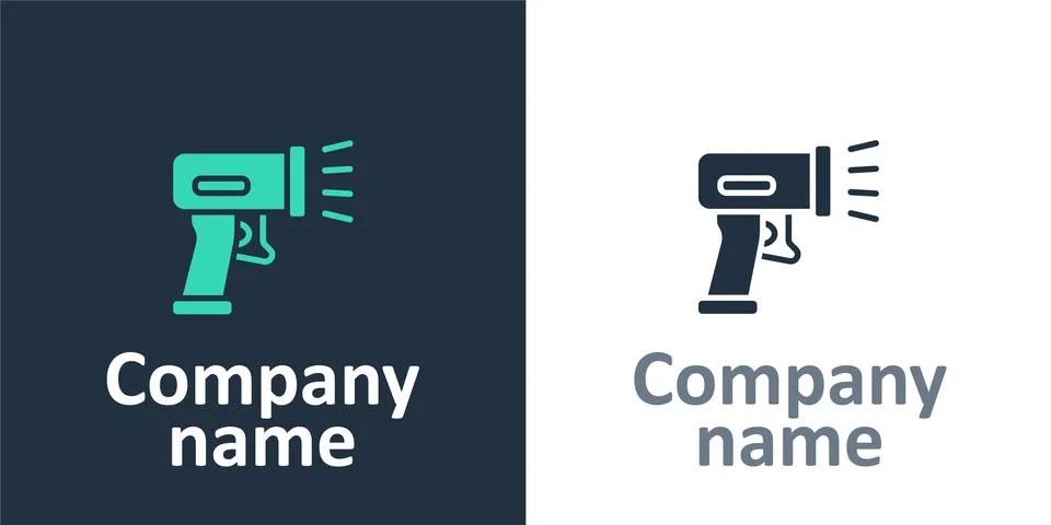 Logotype Scanner scanning bar code icon isolated on white background. Barcode Stock-Illustration