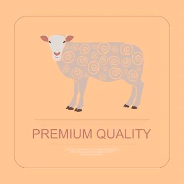 Logotype of sheep wool Stock Illustration
