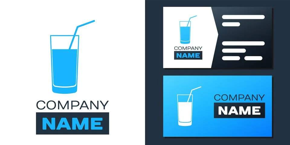 Logotype Soft drink icon isolated on white background. Logo design template Stock Illustration