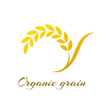 Logotype template with wheat Illustrazione stock