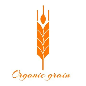 Logotype template with wheat Stock Illustration