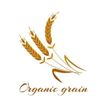 Logotype template with wheat. Stock Illustration